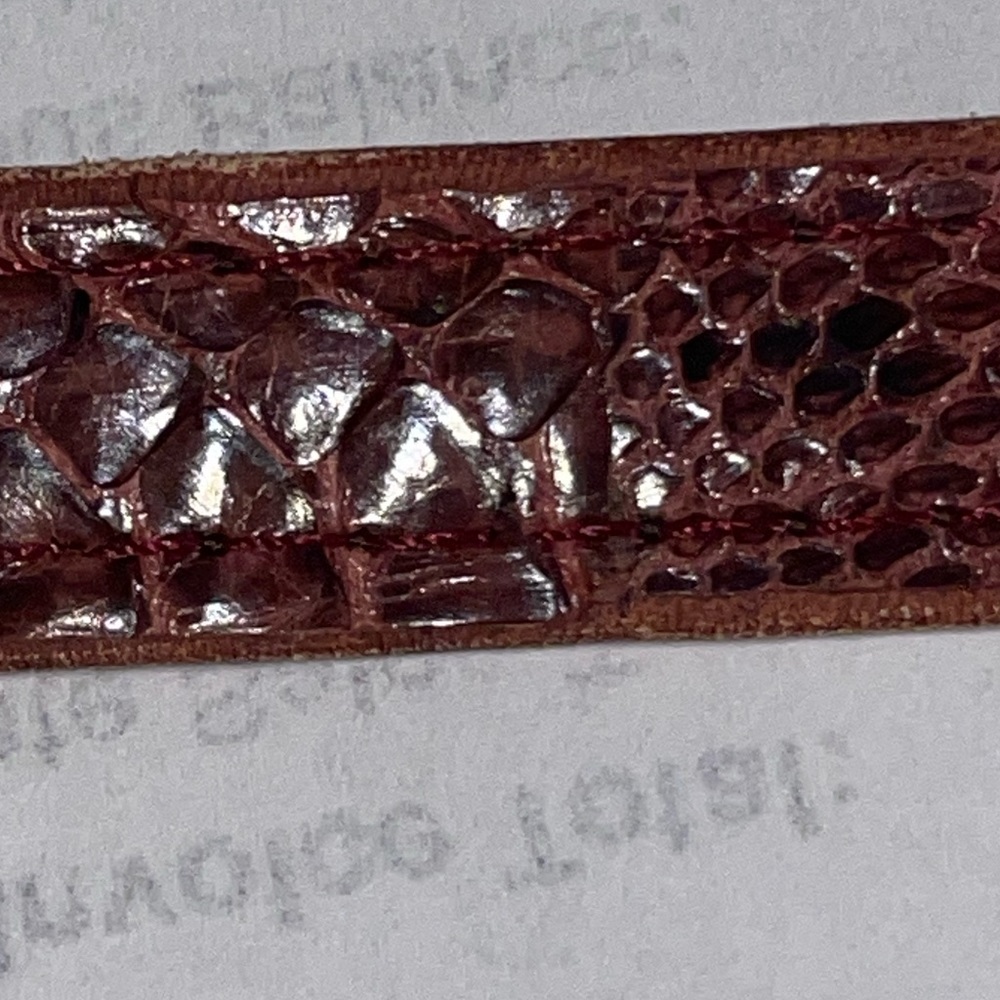 Genuine snakeskin purse, vintage, maroon - Picture 12 of 14